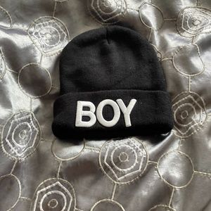 BOY Black Knit Cap